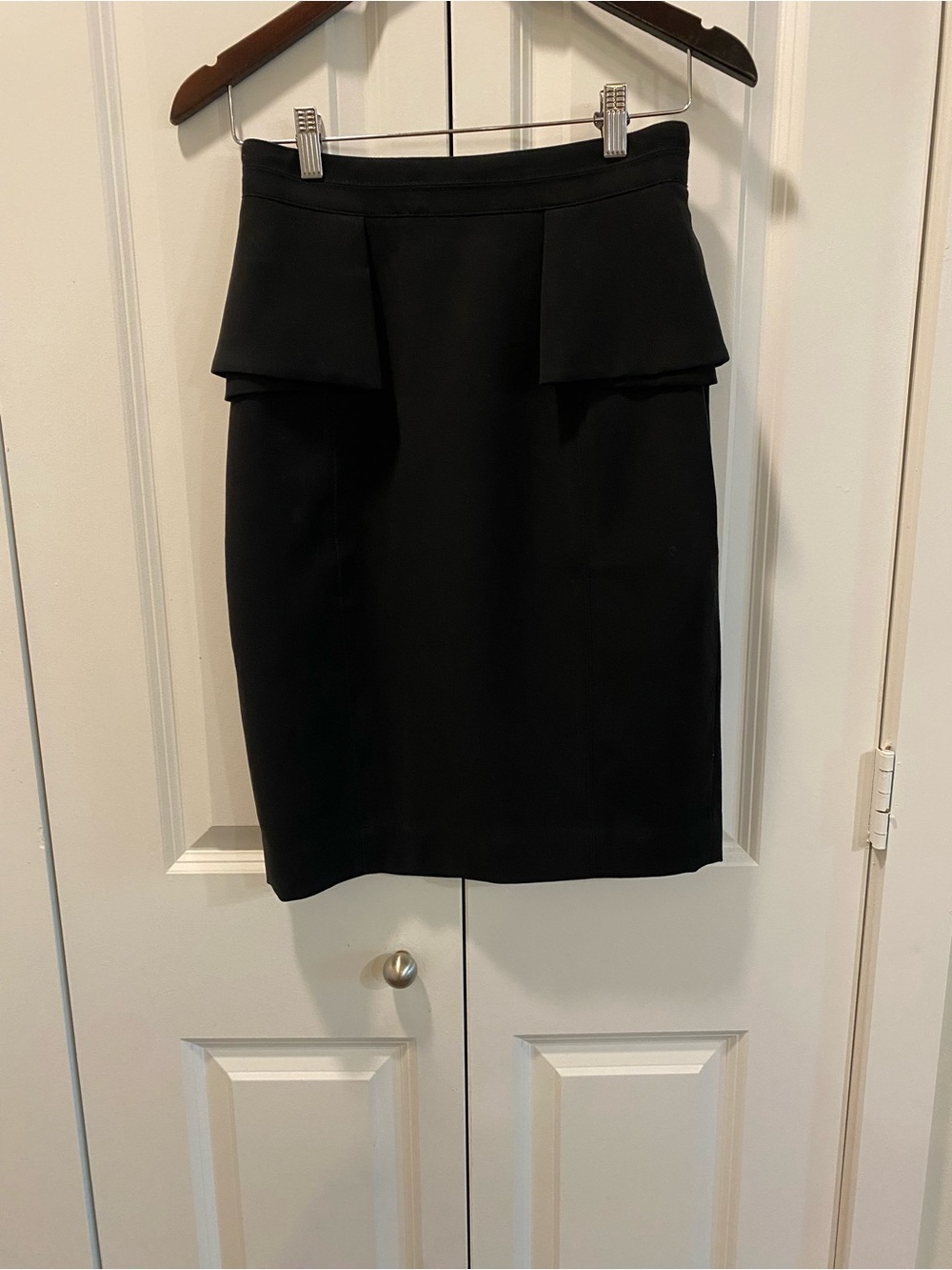 White House Black Market Black Peplum Pencil Skirt